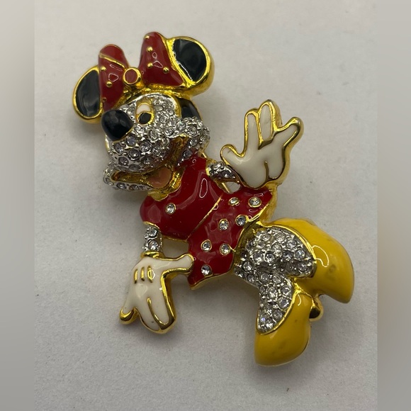 Limited Edition Authentic Signed Disney Swarovski Minnie Mouse Brooch Retired - Picture 7 of 7